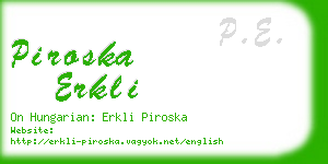 piroska erkli business card